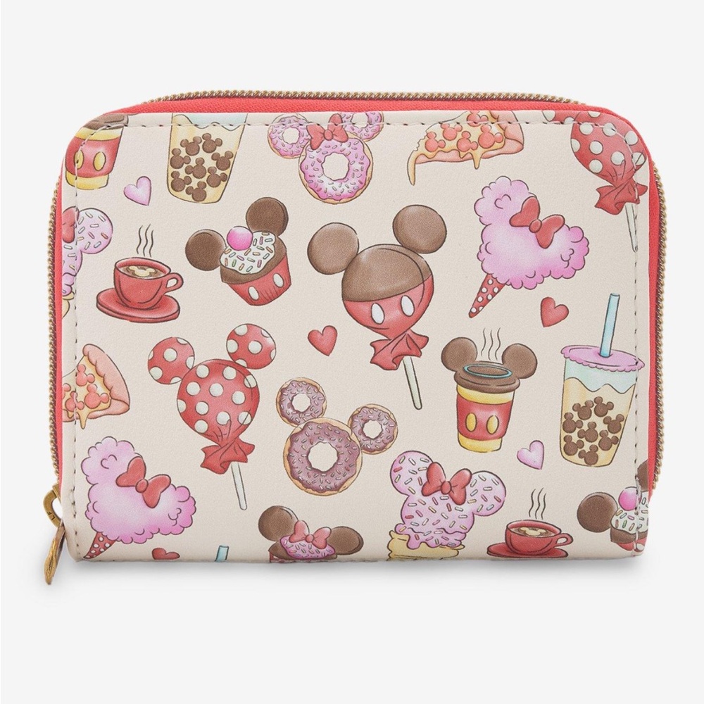 Disney Loungefly Mickey Mouse sweet treats zip up wallet